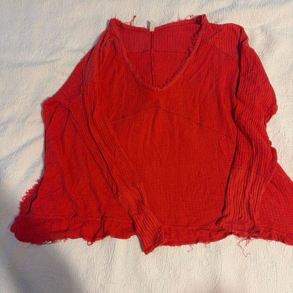 Free-people Women's Red and Pink Shirt